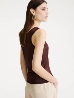 Top in viscosa lurex - BORDEAUX