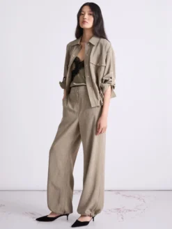 Top lingerie con pizzo - KAKI