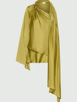 Top monospalla in satin - ORIGANO