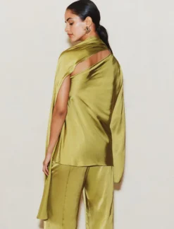 Top monospalla in satin - ORIGANO