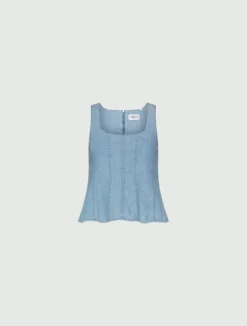 Top sagomato in denim - BLUE JEANS