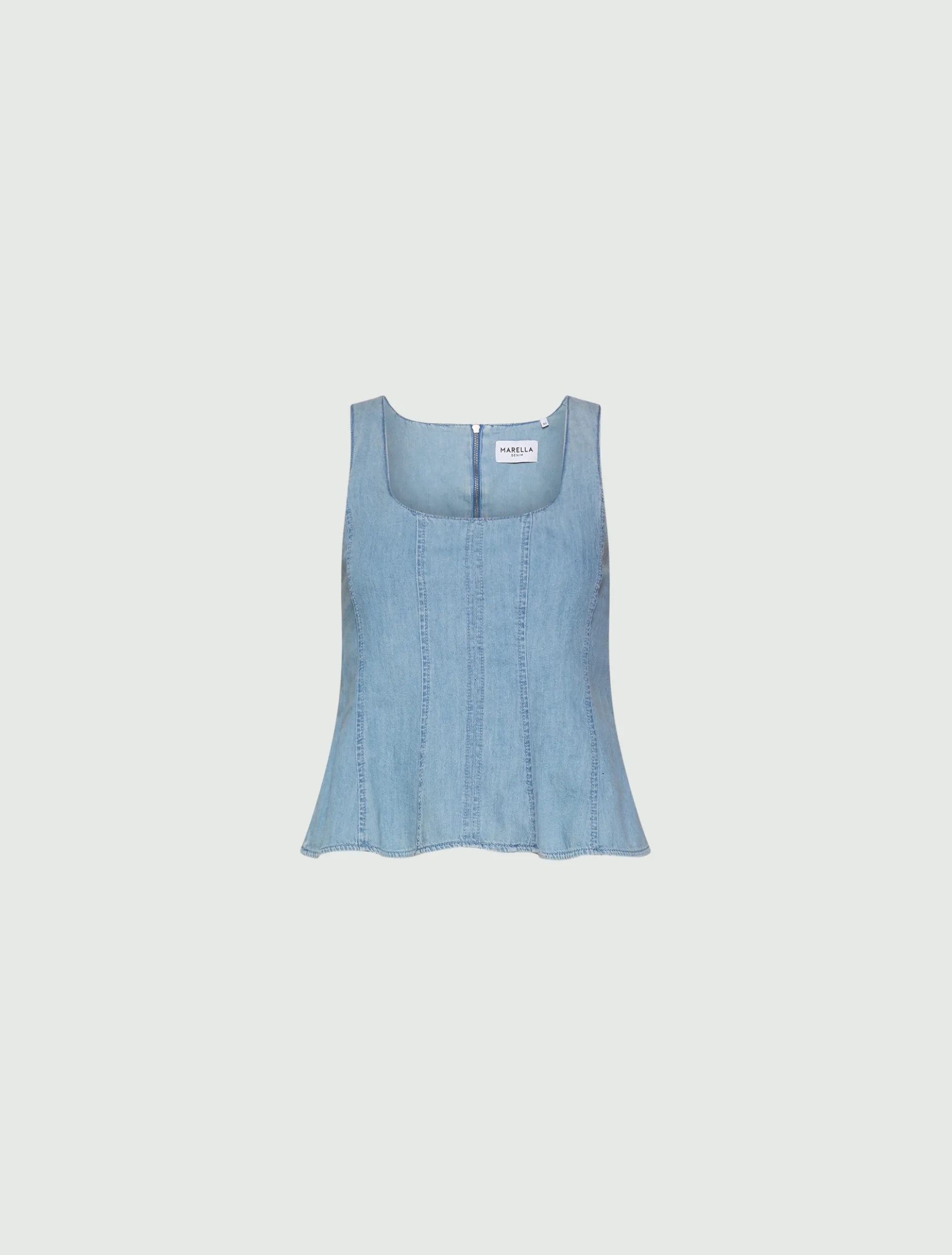 Top sagomato in denim - BLUE JEANS