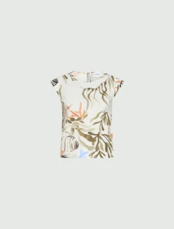 Top smanicato in cotone stretch - BIANCO OTTICO
