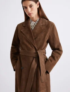 Trench in camoscio - MARRONE