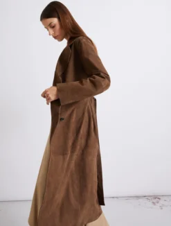 Trench in camoscio - MARRONE
