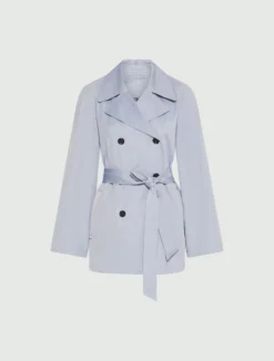 Trench in cotone tecnico - AZZURRO