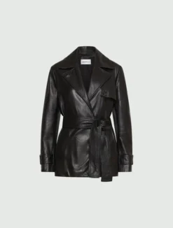 Trench in pelle - NERO