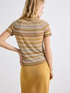 T-shirt con filo di lurex - ZAFFERANO