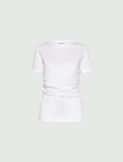 T-shirt girocollo in jersey - BIANCO OTTICO