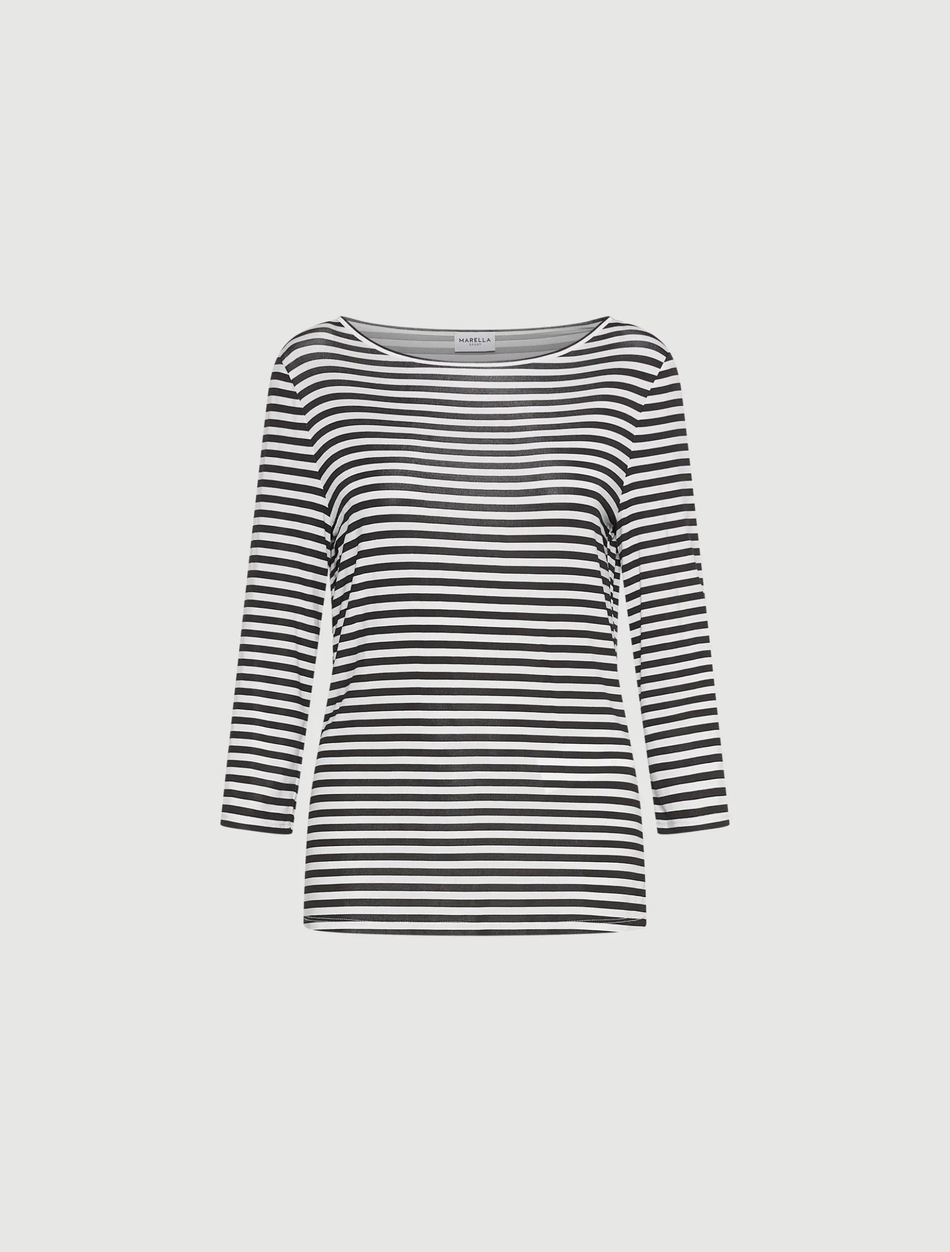 T-shirt in jersey a righe - PANNA