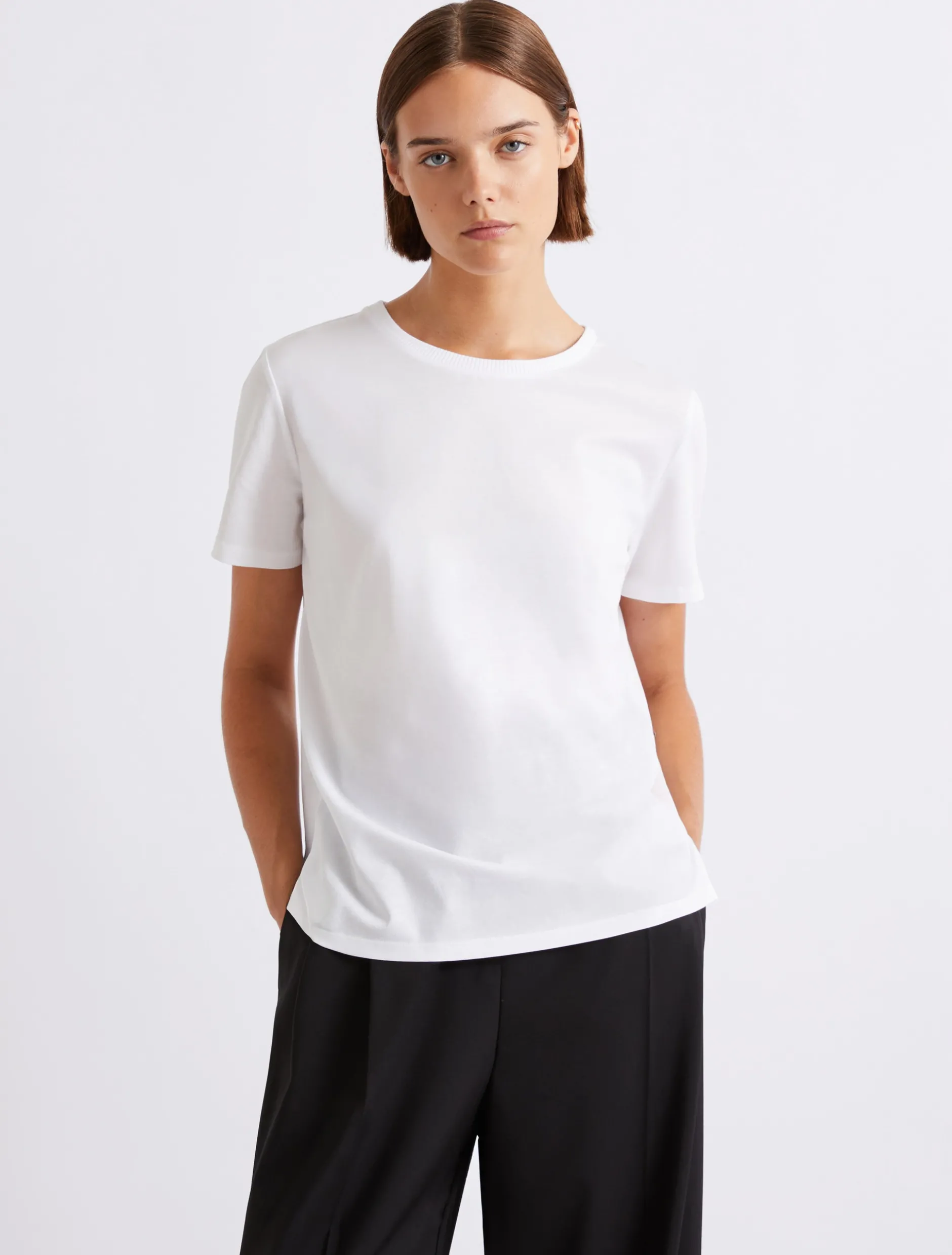 T-shirt in jersey di puro cotone - BIANCO OTTICO
