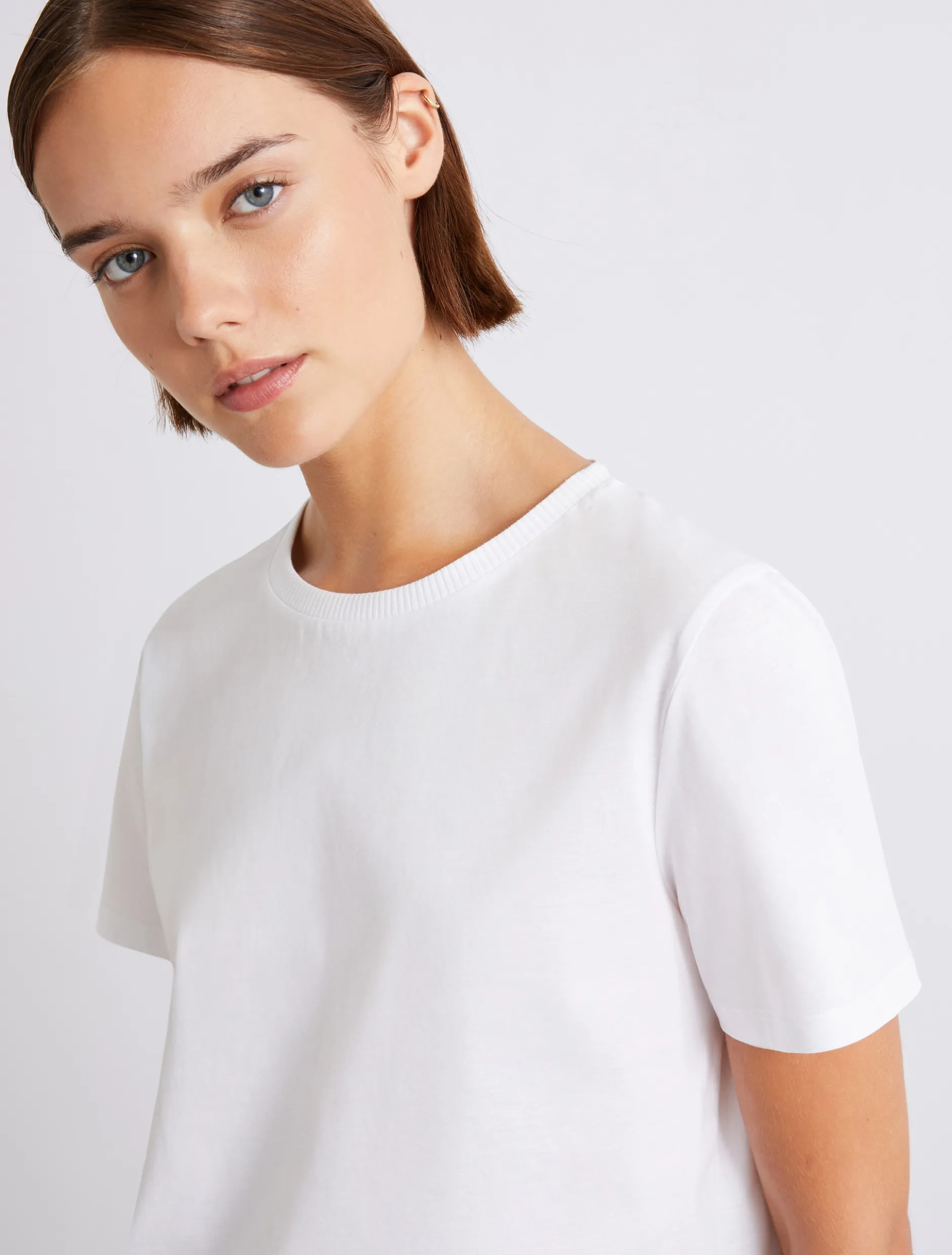 T-shirt in jersey di puro cotone - BIANCO OTTICO