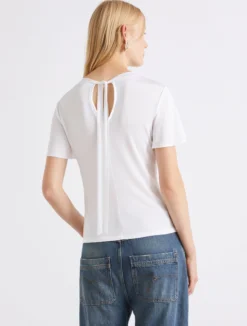 T-shirt in jersey di viscosa - BIANCO