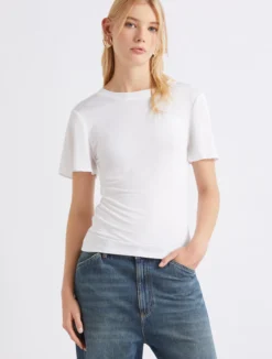 T-shirt in jersey di viscosa - BIANCO