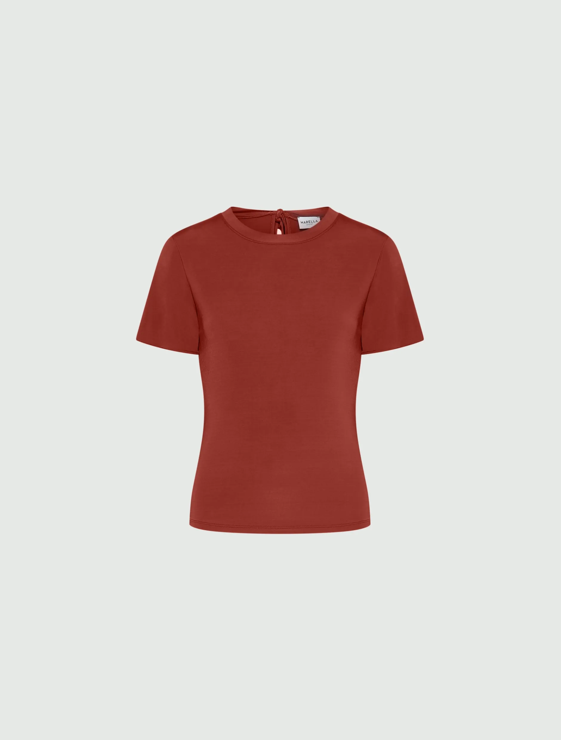 T-shirt in jersey di viscosa - RUGGINE
