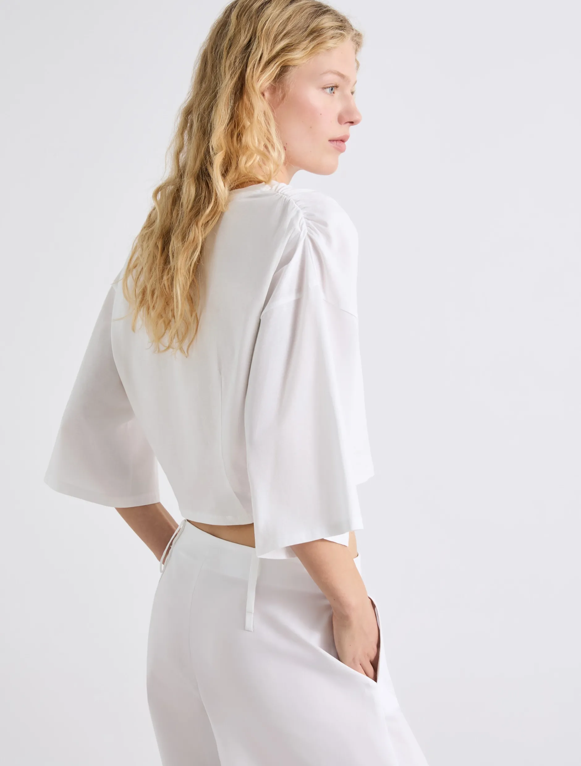 T-shirt in jersey mercerizzato - BIANCO OTTICO
