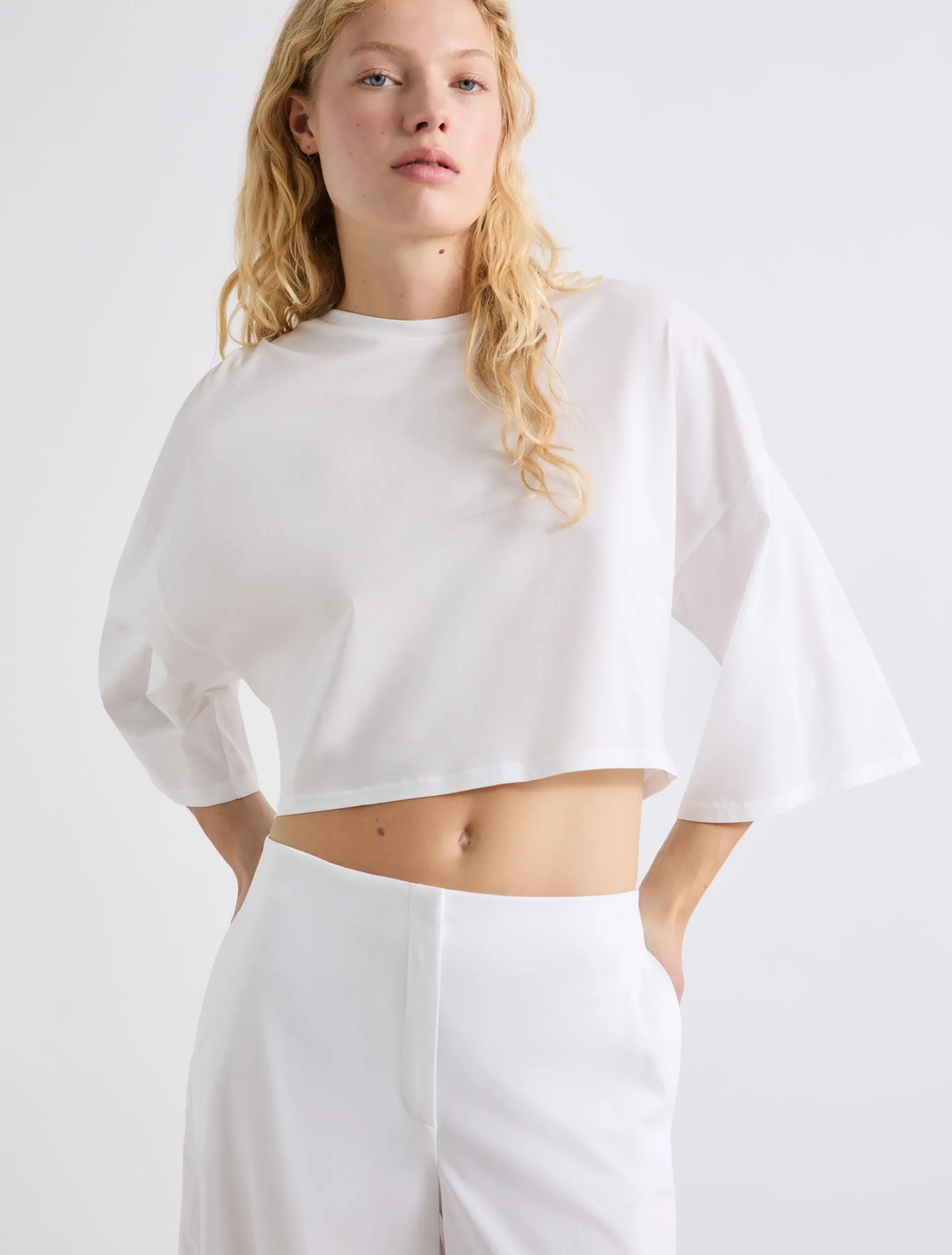 T-shirt in jersey mercerizzato - BIANCO OTTICO