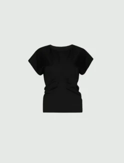 T-shirt in jersey punto Milano - NERO