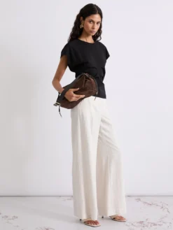 T-shirt in jersey punto Milano - NERO