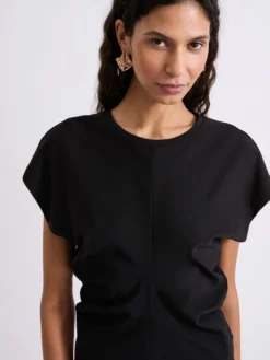 T-shirt in jersey punto Milano - NERO