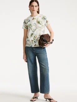 T-shirt in jersey stampato - BIANCO OTTICO