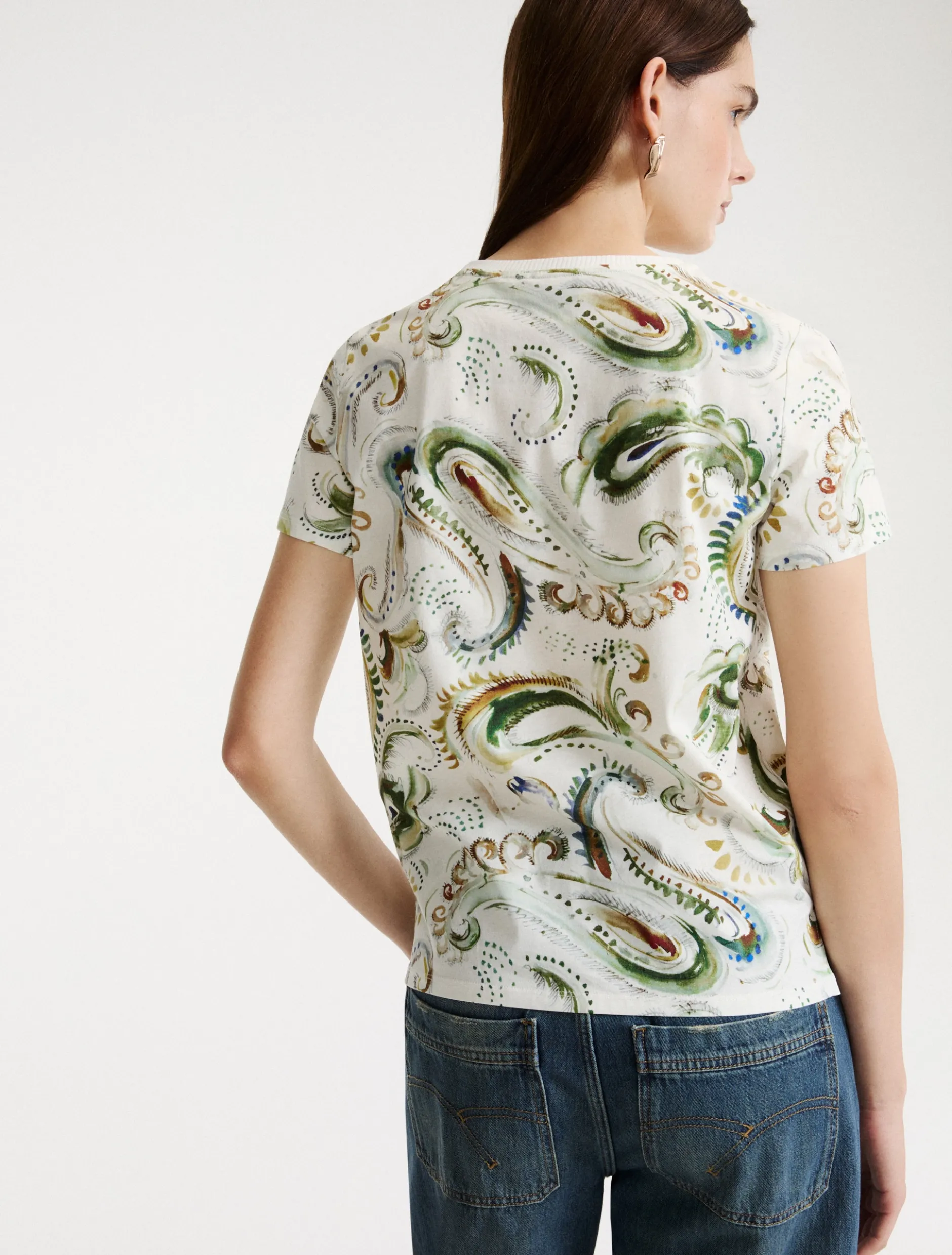 T-shirt in jersey stampato - BIANCO OTTICO