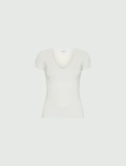 T-shirt in misto viscosa - BIANCO