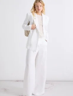 T-shirt in tulle stretch - BIANCO